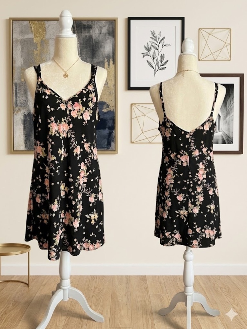 Gorgeous Oscar de la Renta Pink Label Floral Slip Dress/Lounger, L, Like New